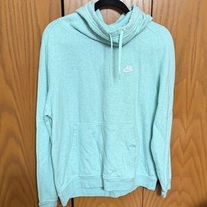 Nike Women's Light Green Cowl Neck Sweater